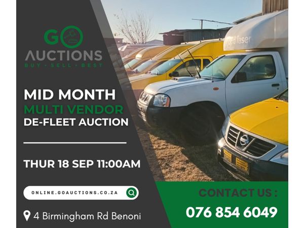 MID MONTH MULTI VENDOR DE-FLEET AUCTION 18th Sept
